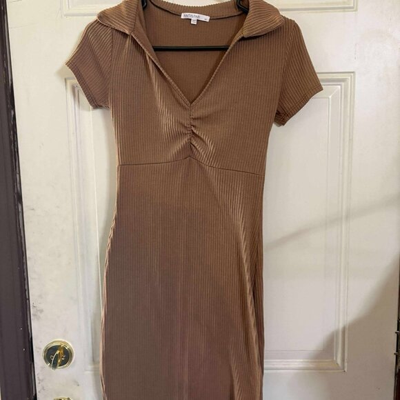 Antistar Mini Tan Dress - Size Medium - Picture 1 of 8
